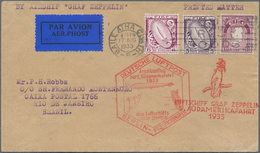 Irland: 1933, 5th SOUTHAMERICA FLIGHT, Printed Matter Flown From DUBLIN Via Berlin To Friedrichshafe - Lettres & Documents