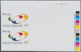 Irland: 2998, 55c. Intercultural Dialogue, IMPERFORATE Right Marginal Proof Pair With Traffic Lights - Storia Postale