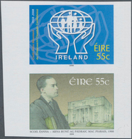 Irland: 2008, 55c. Credit Union Movement And 55c. St.Enda School, IMPERFORATE Se-tenant Proof Pair O - Briefe U. Dokumente