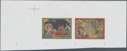 Irland: 2009, Christmas, IMPERFORATE Proof Se-tenant Pair, Mint Never Hinged. - Lettres & Documents