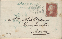 Irland - Stempel: 1856, 1 P Red-brown Cancelled With "Spoon"-postmark BELFAST 62 In English Typ "a" - Andere & Zonder Classificatie