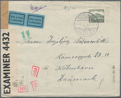 Island: 1941, 1 Kr Grey-green "volcano Hekla", Single Franking On Airmail Cover From REYKJAVIK, 1.IV - Andere & Zonder Classificatie