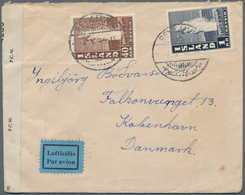 Island: 1945, 40 A Dark Brown And 1 Kr Indigo, Mixed Franking On Airmail Cover From REYKJAVIK, 6.V.4 - Autres & Non Classés
