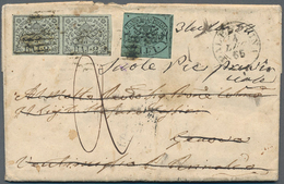 Italien - Altitalienische Staaten: Kirchenstaat: 1852/1864, 1 Baj Black On Deep Green And Horizontal - Papal States