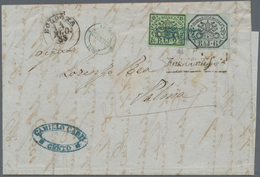 Italien - Altitalienische Staaten: Kirchenstaat: 1855, Folded Letter Franked With 2 And 6 Baj With B - Kerkelijke Staten
