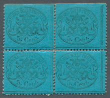 Italien - Altitalienische Staaten: Kirchenstaat: 1868, 5 Cent. Azzurro Scuro, 5c. Dark Greenish Blue - Kerkelijke Staten