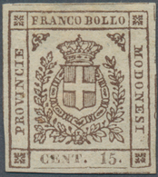 Italien - Altitalienische Staaten: Modena: 1859, 15c. Brown, Fresh Colour And Full Margins All Aroun - Modena