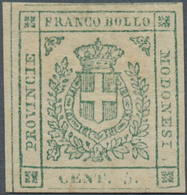 Italien - Altitalienische Staaten: Modena: 1859, 5c. Green, Fresh Colour And Full To Wide Margins Al - Modena