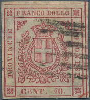 Italien - Altitalienische Staaten: Modena: 1859. Provisional Government. 40 Centesimi Rose-carmine, - Modène