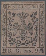 Italien - Altitalienische Staaten: Modena - Zeitungsstempelmarken: 1853. Postage Dues For Newspapers - Modène