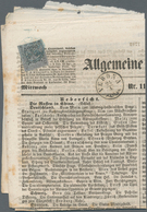 Italien - Altitalienische Staaten: Modena - Zeitungsstempelmarken: 1857. 10 C Black On Grey-violet P - Modène