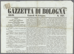 Italien - Altitalienische Staaten: Modena - Zeitungsstempelmarken: 1859, 10c. Black, Fresh Colour An - Modène