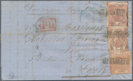 Italien - Altitalienische Staaten: Neapel: 1858/59: 20 Gr, 10 Gr And 5 Gr, Each Individually Tied By - Neapel