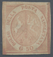 Italien - Altitalienische Staaten: Neapel: 1858, 50 Grana, Unused No Gum, Very Fine With Four Wide M - Neapel