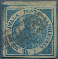 Italien - Altitalienische Staaten: Neapel: 1860. 1/2 Tornese Blue So Called "Trinacria", Cancelled B - Nápoles