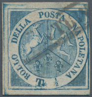 Italien - Altitalienische Staaten: Neapel: 1860, 1/2 Tornese With "Trinacria" Cancelled By Frame Pos - Nápoles