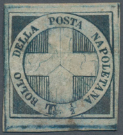 Italien - Altitalienische Staaten: Neapel: 1860, 1/2 Tornese Blue So-called "Savoy Cross" Unused Wit - Neapel