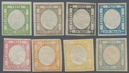 Italien - Altitalienische Staaten: Neapel: 1861. Complete Set Of Eight Valuees, 1/2 Tor. - 50 Gr., F - Nápoles