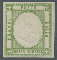 Italien - Altitalienische Staaten: Neapel: 1861, Province Napoletane 1/2 Tornese Verde Oliva, 1/2t. - Napoli