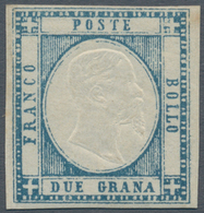 Italien - Altitalienische Staaten: Neapel: 1861, 2 Grana Greyish Blue, Mint With Gom, Signed And Cer - Neapel
