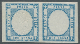 Italien - Altitalienische Staaten: Neapel: 1861, 2 Grana Azzurro Chiaro, 2gr. Bright Blue Horizontal - Nápoles