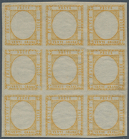 Italien - Altitalienische Staaten: Neapel: 1861, 20 Grana Giallo Arancio, 20gr. Orange Yellow, Block - Naples