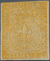 Italien - Altitalienische Staaten: Parma: 1853, 5 Cent. Yellow-orange Mint With Original Gum, All Si - Parma