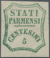 Italien - Altitalienische Staaten: Parma: 1859, 5 Cent. Blue-green Mint With Full Original Gum, Wide - Parme