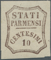 Italien - Altitalienische Staaten: Parma: 1859. Provisional Government. 10 Cent. Brown, Mint With Or - Parme