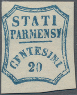 Italien - Altitalienische Staaten: Parma: 1859, 20 Cent. Blue Mint With Original Gum In Good Conditi - Parme