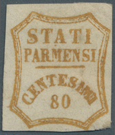 Italien - Altitalienische Staaten: Parma: 1859, 80 C Bistre Orange Mint With Parts Of Original Gum A - Parma