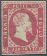 Italien - Altitalienische Staaten: Sardinien: 1851: 40 Cents Rose, Mint With Original Gum, Touched A - Sardinia