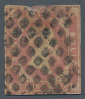 Italien - Altitalienische Staaten: Sardinien: 1851. 40 Centesimi Rose, Cancelled By Mute Sarde Rhomb - Sardinien