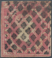 Italien - Altitalienische Staaten: Sardinien: 1851, 40 C Rose Cancelled With Dot Cancel, Partly Smal - Sardinië