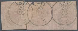 Italien - Altitalienische Staaten: Sardinien: 1853, 40 C Rose Cancelled With Three Circle Postmarks - Sardinia