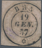 Italien - Altitalienische Staaten: Sardinien: 1853, 40 C Pale Rose Cancelled With Double Circle Post - Sardinia