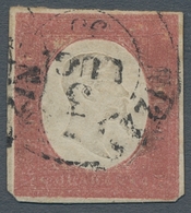 Italien - Altitalienische Staaten: Sardinien: 1854, "40 C. Brick-red", Typical Color With White Marg - Sardinia