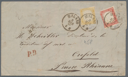 Italien - Altitalienische Staaten: Sardinien: 1859, 80 C. Yellow Cocra And 40 C Red (Sassone 17 A An - Sardinia