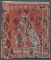 Italien - Altitalienische Staaten: Toscana: 1851, 2so. Vermilion, Fresh Colour, Touched At Base Othe - Toskana