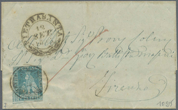 Italien - Altitalienische Staaten: Toscana: 1851, 2 Cr Blue Single Franking Tied By Circle Cancel An - Tuscany