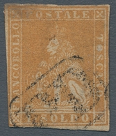 Italien - Altitalienische Staaten: Toscana: 1857, "1 O. Ocher", Colour Typical Value With Clear PD I - Tuscany