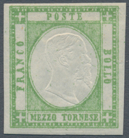 Italien: 1861, Neapolitan Province, ½t. Emerald, Bright Colour, Full To Large Margins, Mint O.g. Wit - Neufs