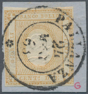 Italien: 1862 Two Colour Shades Of 2c. Used, One In Brownish Yellow Tied By Pallenza Cds To Small Pi - Ungebraucht