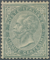 Italien: 1863, 5c. Greyish Olive, London Printing, Fresh Colour, Good Centering, Normally Perforated - Neufs