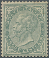 Italien: 1863, 5c. Greyish Olive, London Printing, Fresh Colour, Good Centering, Normally Perforated - Ongebruikt