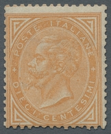 Italien: 1863, "10 C. Ochre Yellow, Turin Printing", In Typical Color, MNH Value With Normal Perfora - Neufs