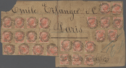 Italien: 1863 'King Victor Emanuel II.' 2l. Orange 25 SINGLES Used On Large Part Of Large-size Regis - Nuevos