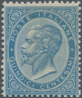 Italien: 1865, 15 Cent. Light Blue Color, Type III With Eight Additional Points, Without Overprintin - Ongebruikt