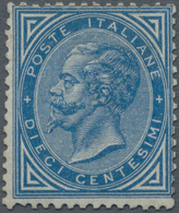 Italien: 1877, KÖNIG VIKTOR EMANUEL II, 10 C. Blue, Mint Hinged, Certificate E. Diena 2001, Fine And - Neufs