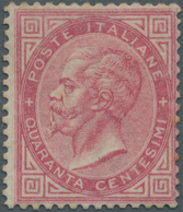 Italien: 1866, 40c. Carmine, Turin Printing, Fresh Colour, VERY WELL CENTERED, Well Perforated, Mint - Ongebruikt